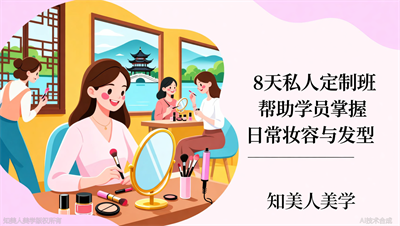 杭州上班族周末怎么学美妆？知美人美学私人定制班，8天搞定日常妆容与发型