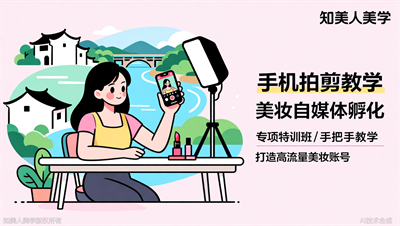 丽水学短视频拍摄，知美人美学，教你用手机剪辑发布高流量美妆视频