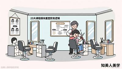 温州美发剪发培训学校，知美人美学沙龙精剪班，23大课程模块重塑剪发逻辑